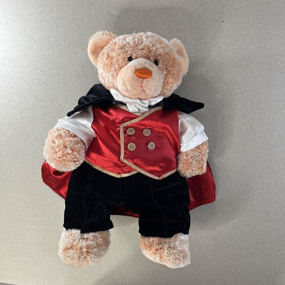 Build-A-Bear Workshop Vampire Teddy Bear Plush Halloween Dracula Costume Toy - Picture 2 of 11